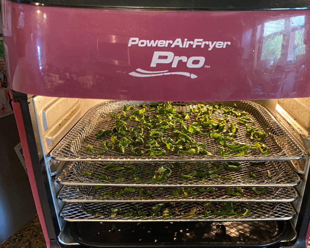 dehydrating peppers in Power XL Pro air fryer.