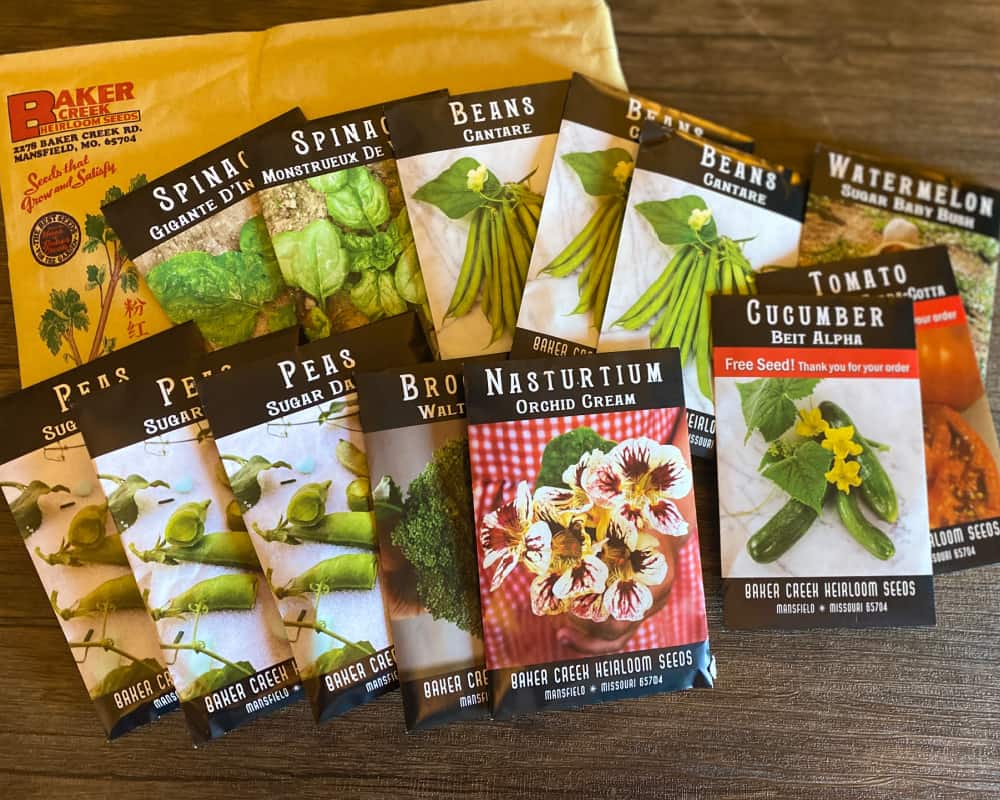 seed packets purchased online