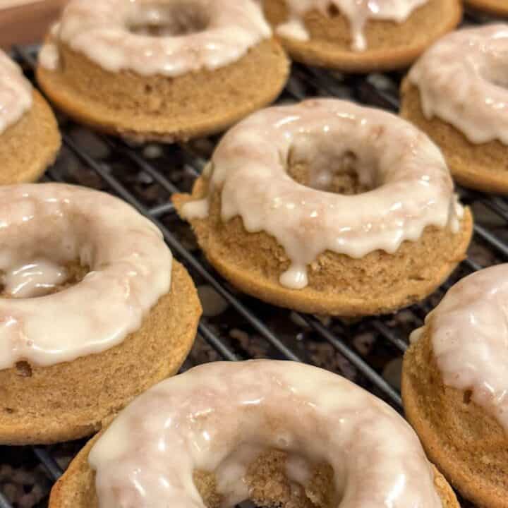 Glazed maple cinnamon donuts