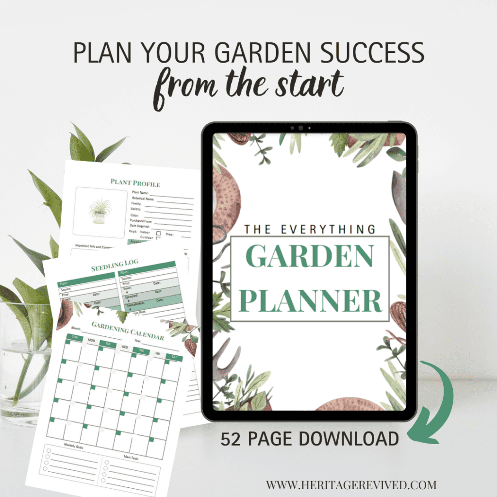 Image of printable Garden Planner product available on this site (links to product page)