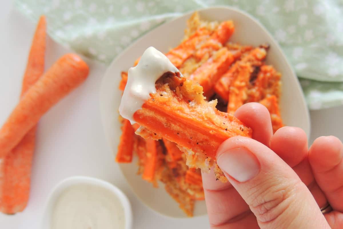 Savory Parmesan Carrot Sticks (what to do with those garden carrots