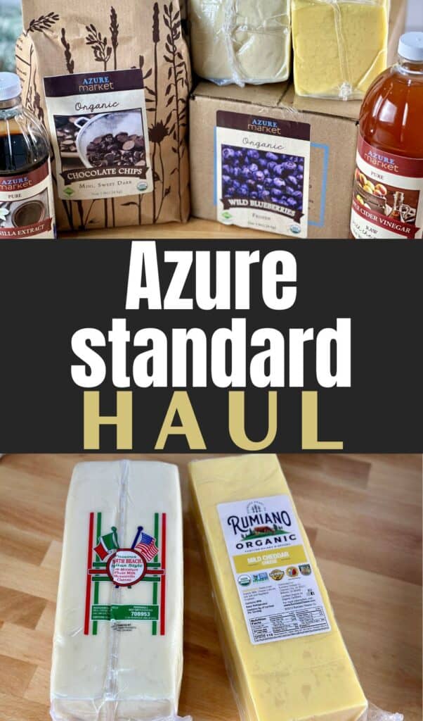 Image of various Azure Market products with text "Azure standard haul"