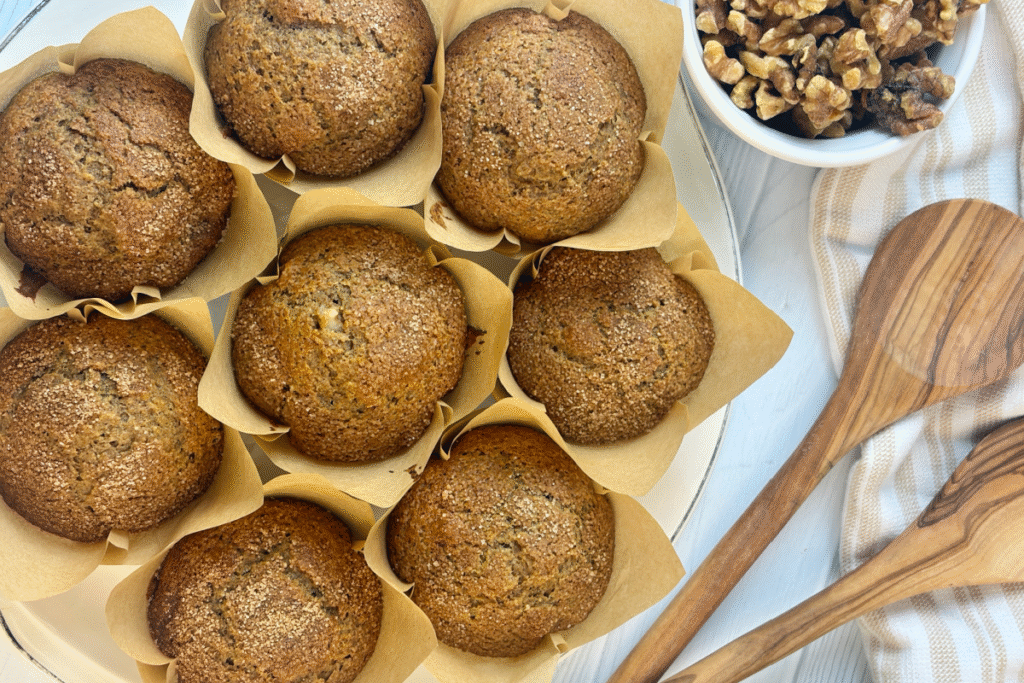 fresh milled flour banana muffins