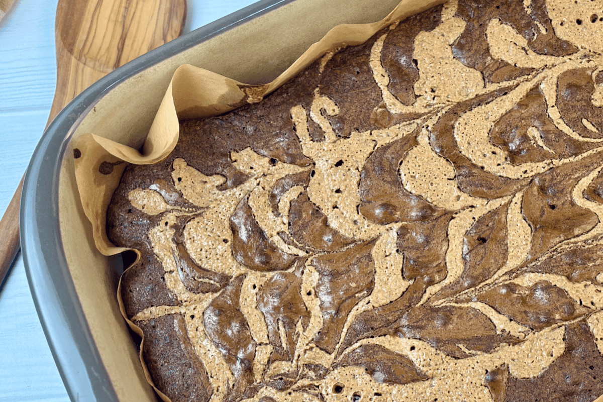 Fresh milled fudgy swirl brownies